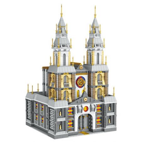 ZHEGAO 00967 non  BẮC KINH SHENGHE LANE NHÀ THỜ MỚI bộ đồ chơi xếp lắp ráp ghép mô hình Buildings 5373 khối