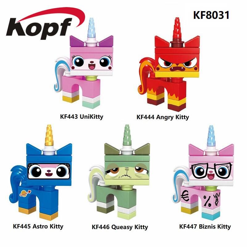 KOPF KF443 KF444 KF445 KF446 KF447 KF8031 8031 non Lego MÈO QUAN TRỌNG. bộ đồ chơi xếp lắp ráp ghép mô hình Collectable Minifigures UNIKITTY Búp Bê Sưu Tầm