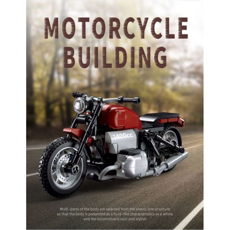 SLUBAN M38-B1131 B1131 1131 M38B1131 38-B1131 non  XE MÁY BMW R18MS tỷ lệ 1:12 bộ đồ chơi xếp lắp ráp ghép mô hình Racers Đua Tốc Độ 222 khối