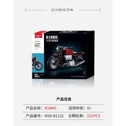 SLUBAN M38-B1131 B1131 1131 M38B1131 38-B1131 non  XE MÁY BMW R18MS tỷ lệ 1:12 bộ đồ chơi xếp lắp ráp ghép mô hình Racers Đua Tốc Độ 222 khối