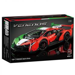 K BOX 10222 10222B 10522 ZAPE 10532 non  LAMBORGINI VENENO tỷ lệ 1:8 bộ đồ chơi xếp lắp ráp ghép mô hình LAMBORGHINI VENENO 3611 khối