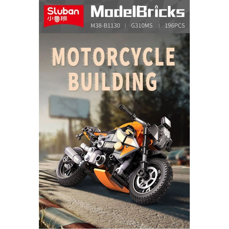 SLUBAN M38-B1130 B1130 1130 M38B1130 38-B1130 non  XE MÁY BMW G310MS tỷ lệ 1:12 bộ đồ chơi xếp lắp ráp ghép mô hình Racers Đua Tốc Độ 196 khối