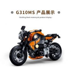 SLUBAN M38-B1130 B1130 1130 M38B1130 38-B1130 non  XE MÁY BMW G310MS tỷ lệ 1:12 bộ đồ chơi xếp lắp ráp ghép mô hình Racers Đua Tốc Độ 196 khối