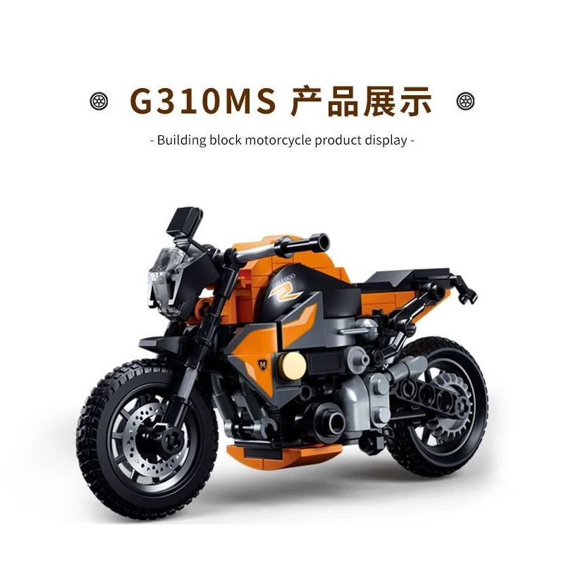 SLUBAN M38-B1130 B1130 1130 M38B1130 38-B1130 non  XE MÁY BMW G310MS tỷ lệ 1:12 bộ đồ chơi xếp lắp ráp ghép mô hình Racers Đua Tốc Độ 196 khối