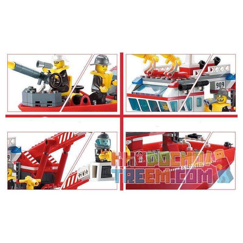 QMAN ENLIGHTEN KEEPPLEY 909 non  TÀU CỨU HỎA LỚN TRÊN BIỂN bộ đồ chơi xếp lắp ráp ghép mô hình City FIRE RESCUE MULTI-FUNCTION SHIP Thành Phố 359 khối QMAN ENLIGHTEN KEEPPLEY 909 non  TÀU CỨU HỎA LỚN TRÊN BIỂN bộ đồ chơi xếp lắp ráp ghép mô hình City FIRE RESCUE MULTI-FUNCTION SHIP Thành Phố 359 khối