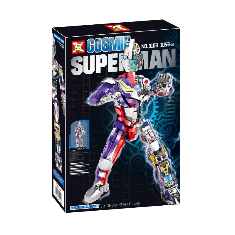 SX 9103 non Lego SIÊU NHÂN ANH HÙNG CYBORG bộ đồ chơi xếp lắp ráp ghép mô hình Movie & Game COSMIG SUPERMAN Phim Và Trò Chơi 1053 khối