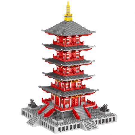 FUN IMAGINATION LZ8215 8215 non  CHÙA HÀN SƠN PUMING bộ đồ chơi xếp lắp ráp ghép mô hình Buildings 4378 khối