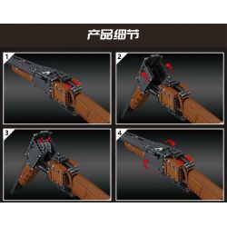 MouldKing 14016 Mould King 14016 non  SÚNG NGẮN HAI NÒNG bộ đồ chơi xếp lắp ráp ghép mô hình Gun DOUBLE-BARRELED SHOTGUN 1015 khối