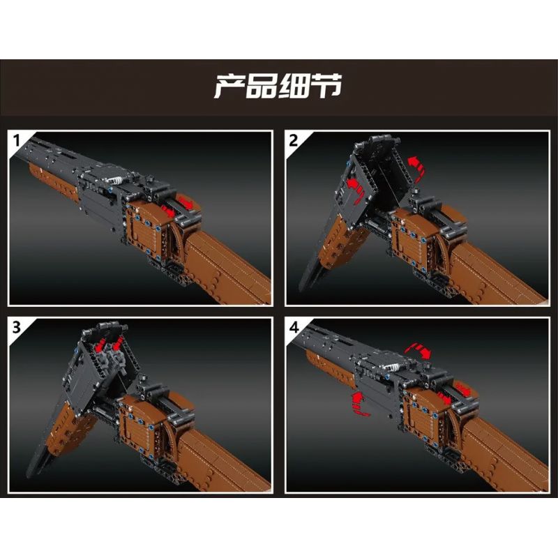 MouldKing 14016 Mould King 14016 non  SÚNG NGẮN HAI NÒNG bộ đồ chơi xếp lắp ráp ghép mô hình Gun DOUBLE-BARRELED SHOTGUN 1015 khối