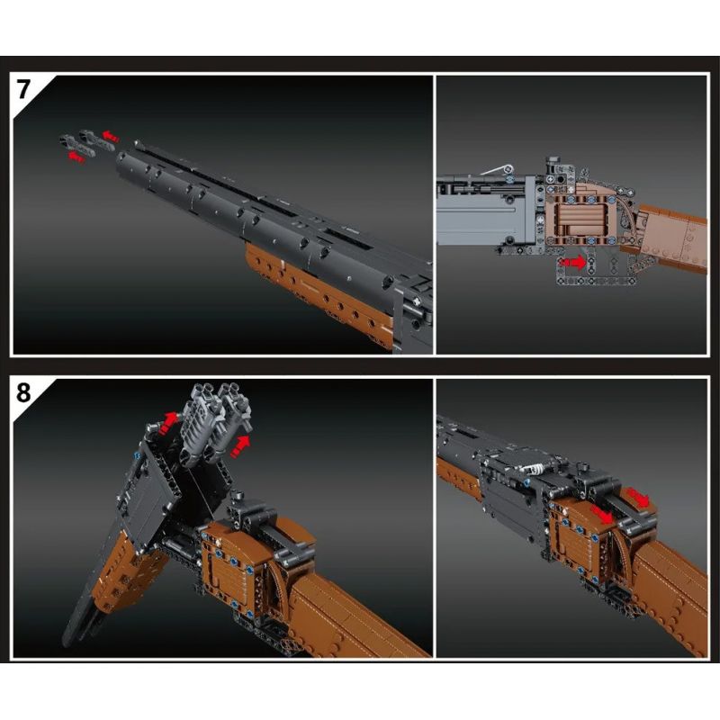 MouldKing 14016 Mould King 14016 non  SÚNG NGẮN HAI NÒNG bộ đồ chơi xếp lắp ráp ghép mô hình Gun DOUBLE-BARRELED SHOTGUN 1015 khối