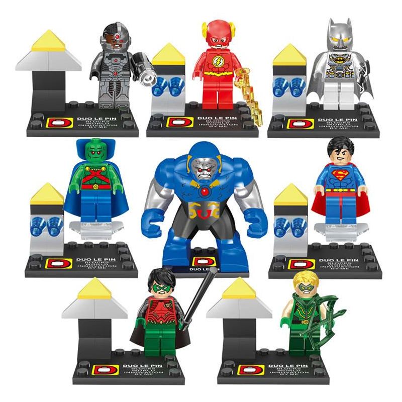 DUO LE PIN DLP9014 9014 non Lego ANH HÙNG SIÊU 8. bộ đồ chơi xếp lắp ráp ghép mô hình Super Heroes Siêu Nhân Anh Hùng