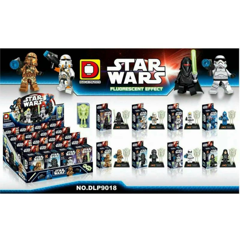 DUO LE PIN DLP9018 9018 non Lego CHIẾN TRANH GIỮA CÁC VÌ SAO 8. bộ đồ chơi xếp lắp ráp ghép mô hình Star Wars