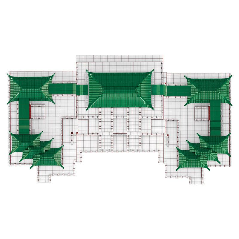 FUN IMAGINATION LZ8203 8203 non  CUNG ĐIỆN ĐẠI MINH bộ đồ chơi xếp lắp ráp ghép mô hình Buildings 8109 khối