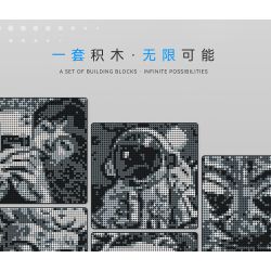 GOBRICKS GP01 non  NGHỆ THUẬT PIXEL VỚI KHẢ NĂNG VÔ HẠN bộ đồ chơi xếp lắp ráp ghép mô hình Art BRICK ART 2912 khối