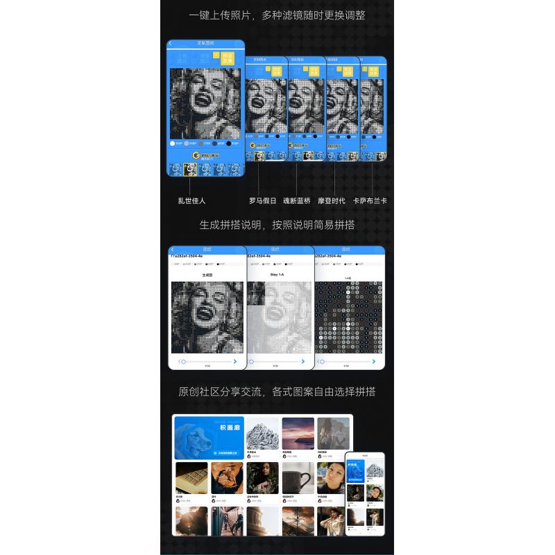 GOBRICKS GP01 non  NGHỆ THUẬT PIXEL VỚI KHẢ NĂNG VÔ HẠN bộ đồ chơi xếp lắp ráp ghép mô hình Art BRICK ART 2912 khối