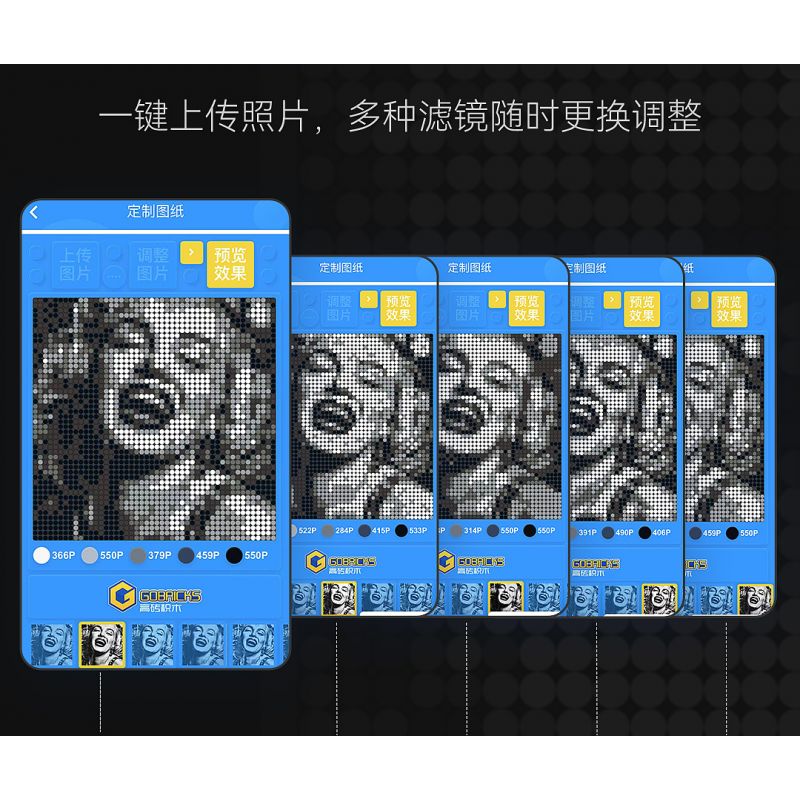 GOBRICKS GP01 non  NGHỆ THUẬT PIXEL VỚI KHẢ NĂNG VÔ HẠN bộ đồ chơi xếp lắp ráp ghép mô hình Art BRICK ART 2912 khối