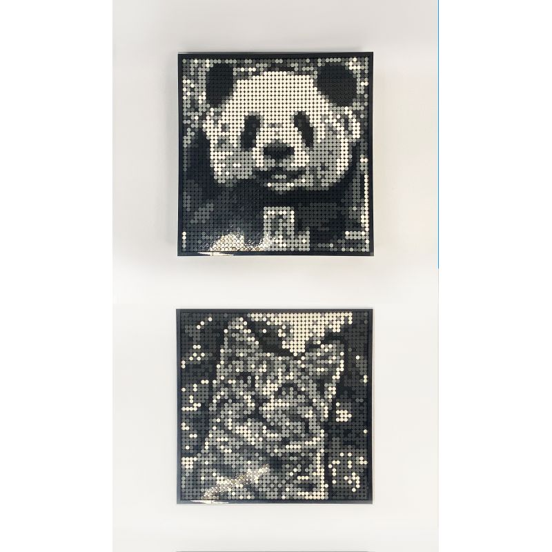 GOBRICKS GP01 non  NGHỆ THUẬT PIXEL VỚI KHẢ NĂNG VÔ HẠN bộ đồ chơi xếp lắp ráp ghép mô hình Art BRICK ART 2912 khối