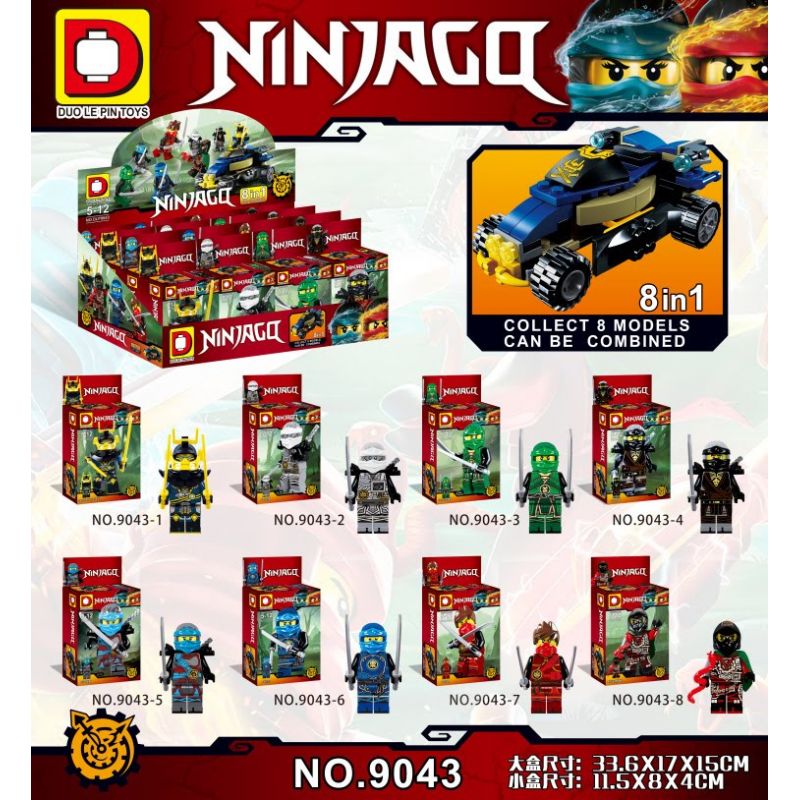 DUO LE PIN DLP9043 9043 non Lego PHANTOM NINJA. bộ đồ chơi xếp lắp ráp ghép mô hình The Lego Ninjago Movie Ninja Lốc Xoáy