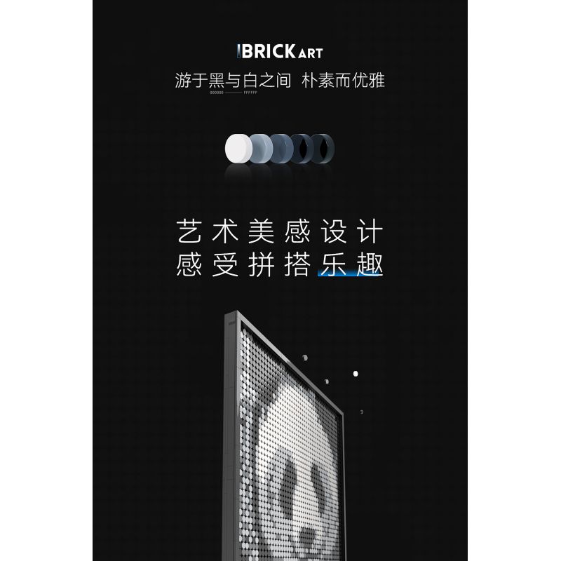 GOBRICKS GP01 non  NGHỆ THUẬT PIXEL VỚI KHẢ NĂNG VÔ HẠN bộ đồ chơi xếp lắp ráp ghép mô hình Art BRICK ART 2912 khối