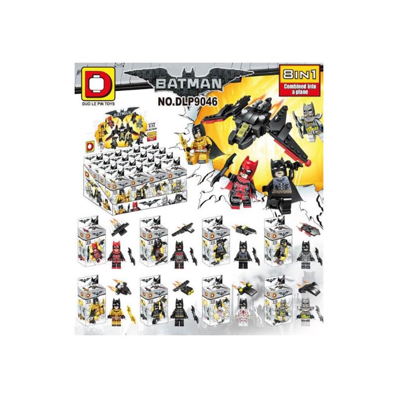 DUO LE PIN DLP9046 9046 non Lego MÔ HÌNH BATMAN 8 bộ đồ chơi xếp lắp ráp ghép mô hình The Lego Batman Movie Người Dơi Bảo Vệ Gotham