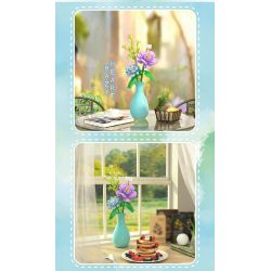 ZHEGAO 622007 non  TRÁI TIM MƠ HỒ bộ đồ chơi xếp lắp ráp ghép mô hình Flowers BOUGHT Hoa 257 khối