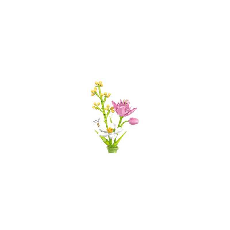 ZHEGAO 622006 non  NHỊP TIM LÃNG MẠN bộ đồ chơi xếp lắp ráp ghép mô hình Flowers BOUGHT Hoa 229 khối