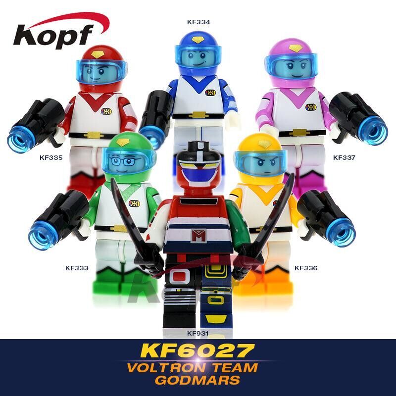 KOPF KF333 KF334 KF335 KF336 KF337 KF931 KF6027 6027 non Lego THẦN CHIẾN TRANH bộ đồ chơi xếp lắp ráp ghép mô hình Collectable Minifigures VOLTRON TEAM GODMARS Búp Bê Sưu Tầm