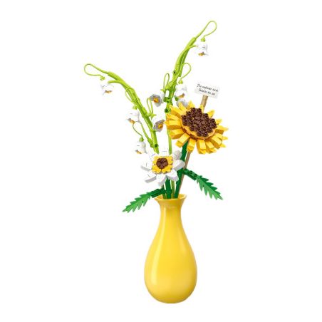 ZHEGAO 622005 non  TÂM TRẠNG TRÀN ĐẦY NĂNG LƯỢNG bộ đồ chơi xếp lắp ráp ghép mô hình Flowers BOUGHT Hoa 243 khối