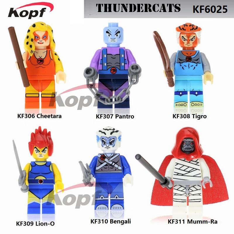 KOPF KF6025 6025 KF306 KF307 KF308 KF309 KF310 KF311 non Lego TIGER WARRIOR. bộ đồ chơi xếp lắp ráp ghép mô hình Collectable Minifigures THUNDERCATS Búp Bê Sưu Tầm