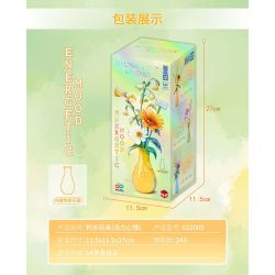 ZHEGAO 622005 non  TÂM TRẠNG TRÀN ĐẦY NĂNG LƯỢNG bộ đồ chơi xếp lắp ráp ghép mô hình Flowers BOUGHT Hoa 243 khối