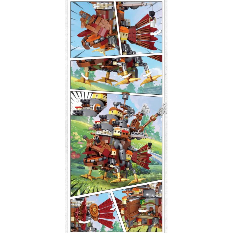 SUPER 18K K138 non  LÂU ĐÀI DI CHUYỂN CỦA HOWL bộ đồ chơi xếp lắp ráp ghép mô hình Movie & Game Phim Và Trò Chơi