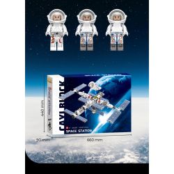 CAYI 3028 non  TRẠM VŨ TRỤ THIÊN CUNG bộ đồ chơi xếp lắp ráp ghép mô hình Space SPACE STATION Thám Hiểm Không Gian 1022 khối