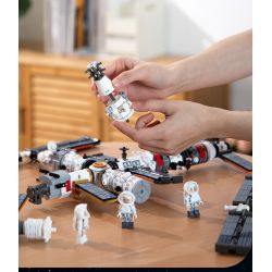 CAYI 3028 non  TRẠM VŨ TRỤ THIÊN CUNG bộ đồ chơi xếp lắp ráp ghép mô hình Space SPACE STATION Thám Hiểm Không Gian 1022 khối