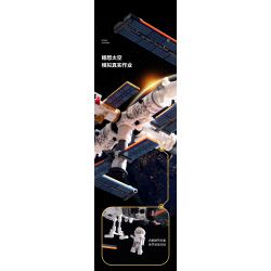 CAYI 3028 non  TRẠM VŨ TRỤ THIÊN CUNG bộ đồ chơi xếp lắp ráp ghép mô hình Space SPACE STATION Thám Hiểm Không Gian 1022 khối