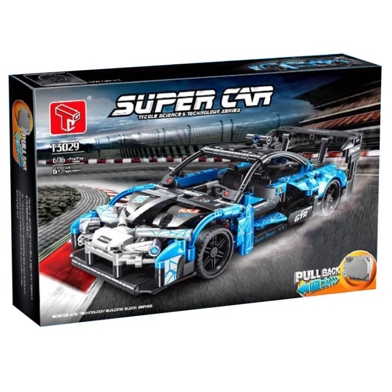 TA GAOLE T3029 3029 non Lego MCLAREN SENNA GTR LÙI XE bộ đồ chơi xếp lắp ráp ghép mô hình Technic Kỹ Thuật Công Nghệ Cao Mô Hình Phương Tiện 606 khối