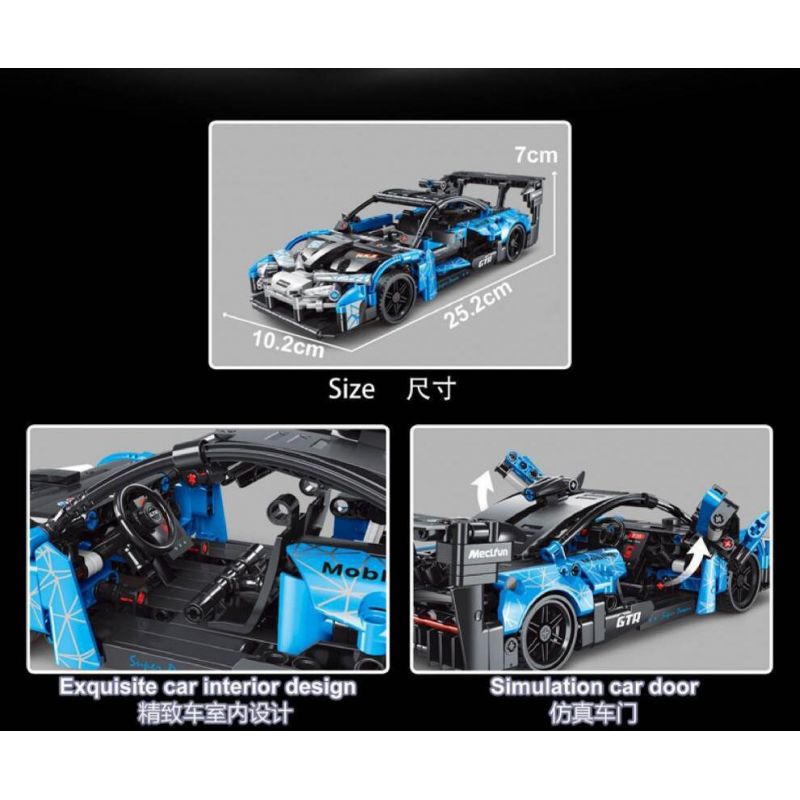 TA GAOLE T3029 3029 non  MCLAREN SENNA GTR LÙI XE bộ đồ chơi xếp lắp ráp ghép mô hình  Kỹ Thuật Công Nghệ Cao Mô Hình Phương Tiện 606 khối