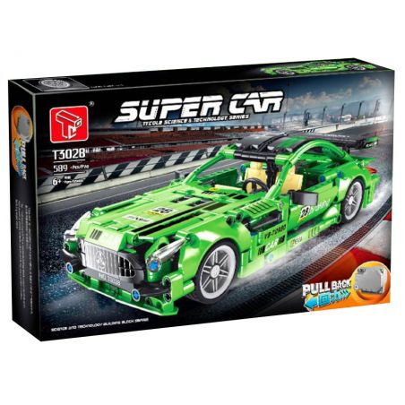 TA GAOLE T3028 3028 non  XE LÙI MERCEDES BENZ AMG GT bộ đồ chơi xếp lắp ráp ghép mô hình  MERCEDES AMG GT Kỹ Thuật Công Nghệ Cao Mô Hình Phương Tiện 589 khối