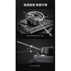 DOUBLEE CADA C61071 61071 non  TIGER TANK 1:35. tỷ lệ 1:35 bộ đồ chơi xếp lắp ráp ghép mô hình Military Army SD.KFZ. 181 TIGER TANK Quân Sự Bộ Đội 925 khối