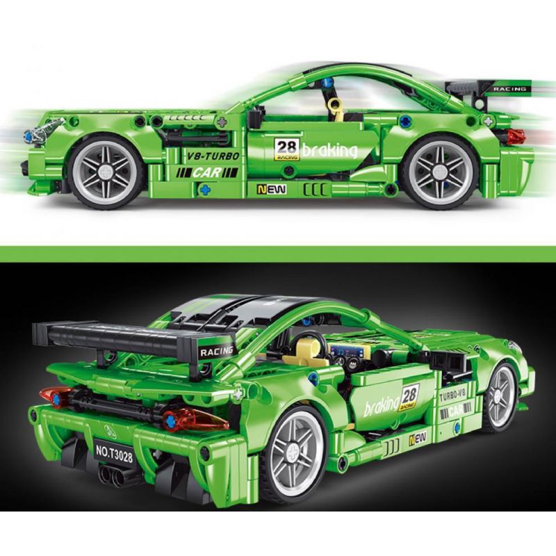 TA GAOLE T3028 3028 non  XE LÙI MERCEDES BENZ AMG GT bộ đồ chơi xếp lắp ráp ghép mô hình  MERCEDES AMG GT Kỹ Thuật Công Nghệ Cao Mô Hình Phương Tiện 589 khối