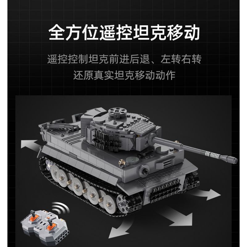 DOUBLEE CADA C61071 61071 non  TIGER TANK 1:35. tỷ lệ 1:35 bộ đồ chơi xếp lắp ráp ghép mô hình Military Army SD.KFZ. 181 TIGER TANK Quân Sự Bộ Đội 925 khối