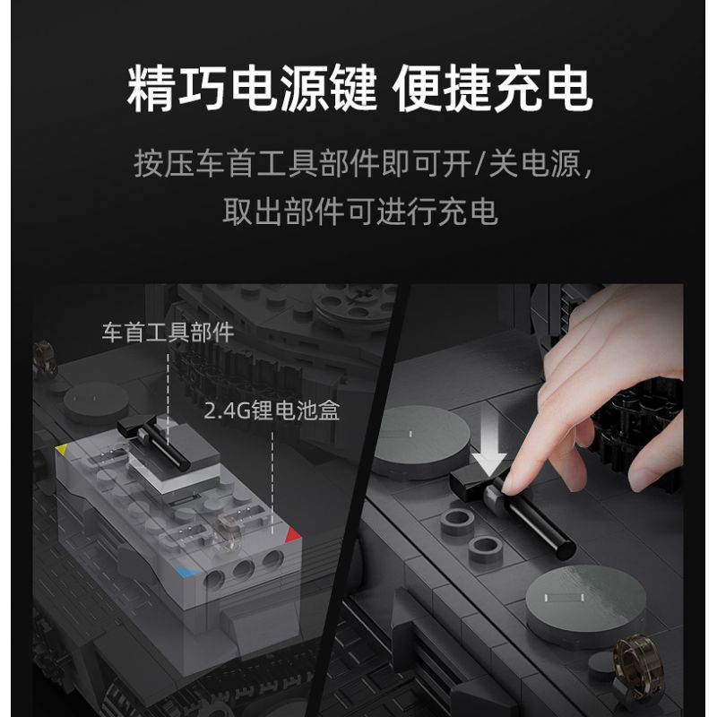 DOUBLEE CADA C61071 61071 non  TIGER TANK 1:35. tỷ lệ 1:35 bộ đồ chơi xếp lắp ráp ghép mô hình Military Army SD.KFZ. 181 TIGER TANK Quân Sự Bộ Đội 925 khối