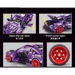 TA GAOLE T3025 3025 non  SIÊU XE MÀU TÍM LÙI bộ đồ chơi xếp lắp ráp ghép mô hình  SUPER RACING Kỹ Thuật Công Nghệ Cao Mô Hình Phương Tiện 595 khối