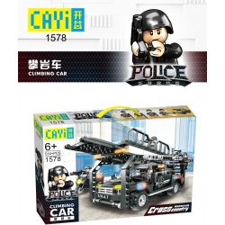 CAYI 1578 non  XE ĐẠP LEO NÚI bộ đồ chơi xếp lắp ráp ghép mô hình Swat Special Force CLIMBING CAR Đặc Nhiệm 516 khối
