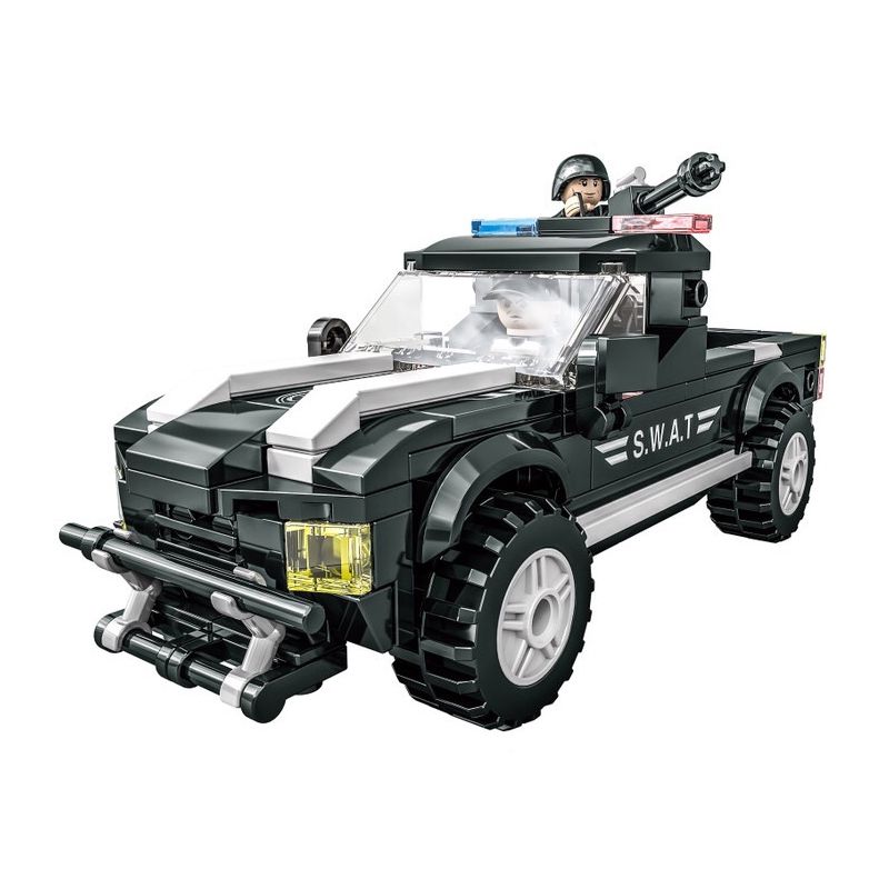 CAYI 1573 non Lego CẢNH SÁT ĐÓN bộ đồ chơi xếp lắp ráp ghép mô hình Swat Special Force POLICE PICKUP Đặc Nhiệm 190 khối