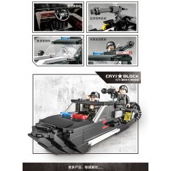 CAYI 1573 non  CẢNH SÁT ĐÓN bộ đồ chơi xếp lắp ráp ghép mô hình Swat Special Force POLICE PICKUP Đặc Nhiệm 190 khối