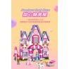 GUDI 30003 non  NGÔI NHÀ KẸO NGỌT NGÀO bộ đồ chơi xếp lắp ráp ghép mô hình PRINCESS CANDY SWEETHEART HOUSE 449 khối