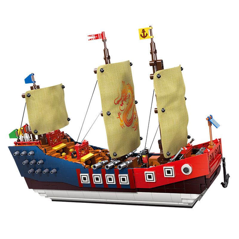 JIESTAR 58001 non  THIẾT GIÁP HẠM TRUNG QUỐC bộ đồ chơi xếp lắp ráp ghép mô hình Creator Expert HEROS SHIP Chuyên Gia Sáng Tạo 921 khối