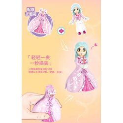 GUDI 30003 non  NGÔI NHÀ KẸO NGỌT NGÀO bộ đồ chơi xếp lắp ráp ghép mô hình PRINCESS CANDY SWEETHEART HOUSE 449 khối