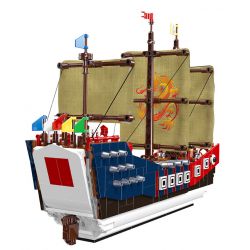 JIESTAR 58001 non  THIẾT GIÁP HẠM TRUNG QUỐC bộ đồ chơi xếp lắp ráp ghép mô hình Creator Expert HEROS SHIP Chuyên Gia Sáng Tạo 921 khối