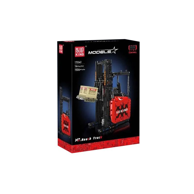 MouldKing 17040 17041 Mould King 17040 17041 non  XE NÂNG KỆ bộ đồ chơi xếp lắp ráp ghép mô hình  REACH TRUCK Kỹ Thuật Công Nghệ Cao Mô Hình Phương Tiện 1506 khối